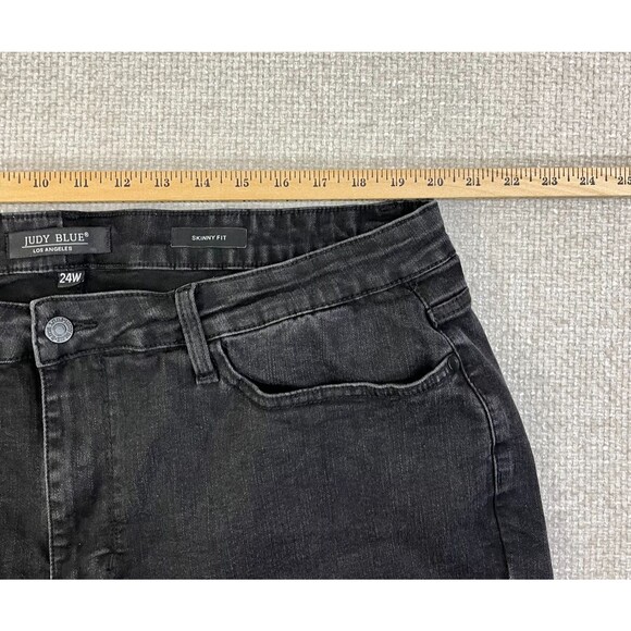 Judy Blue Skinny Fit Jeans Women's Size 24W Black Stretch - Picture 7 of 13